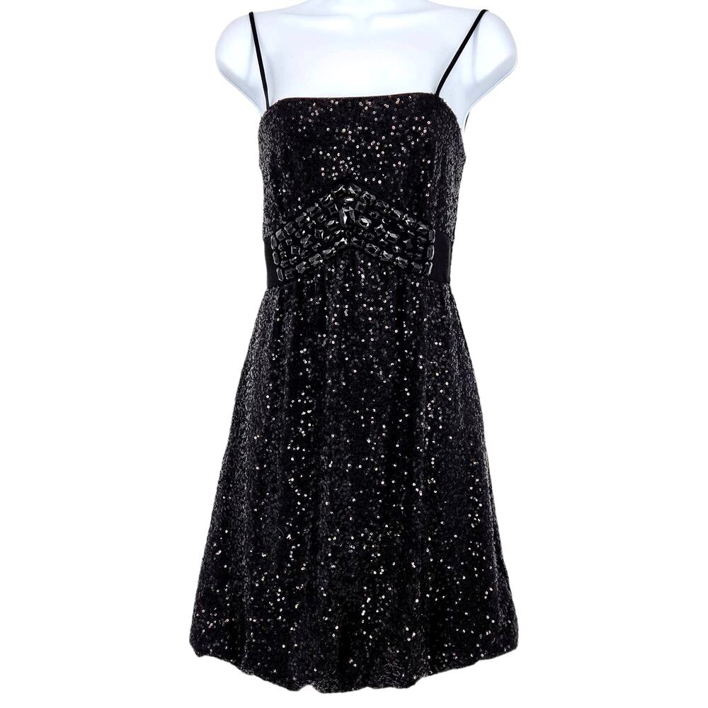 Vintage Cache Sequined Bubble Hem Mini Dress